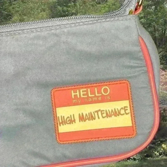 Y2k 90s  Baby Blue/Pink Mini Shoulder Bag - Picture 2 of 8